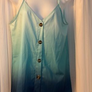 Jonivey Gradient Blue Sleeveless Top